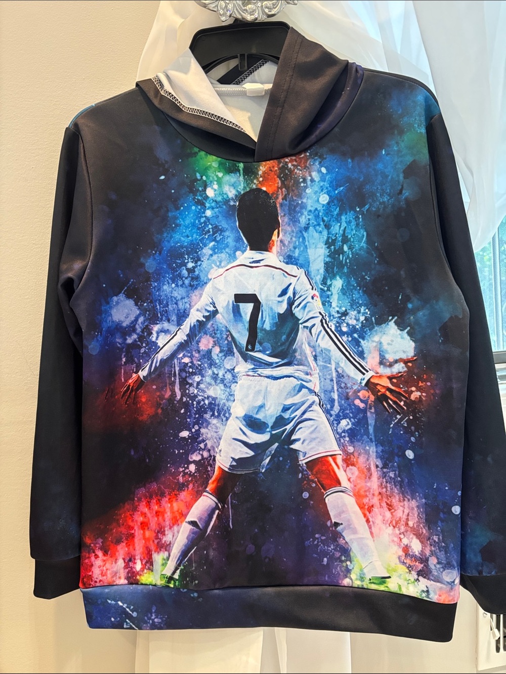 Cristiano Ronaldo 7 Graphic Hoodie size youth 13 14